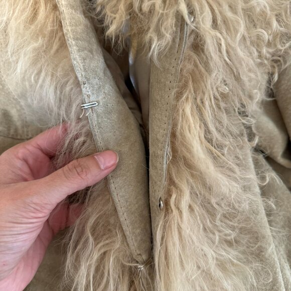 Vintage Genuine Leather Fur Trim Penny Lane Jacket - Picture 3 of 5